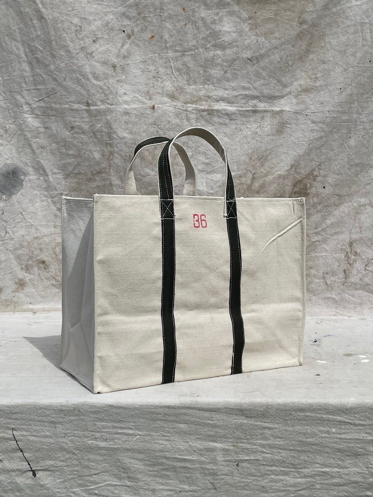 Heavy Duty Natural Canvas Tote Bag Size 36