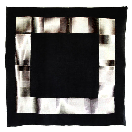 Bandhan :: Hand block printed checks design unisex cotton scarf - Parekh Bugbee