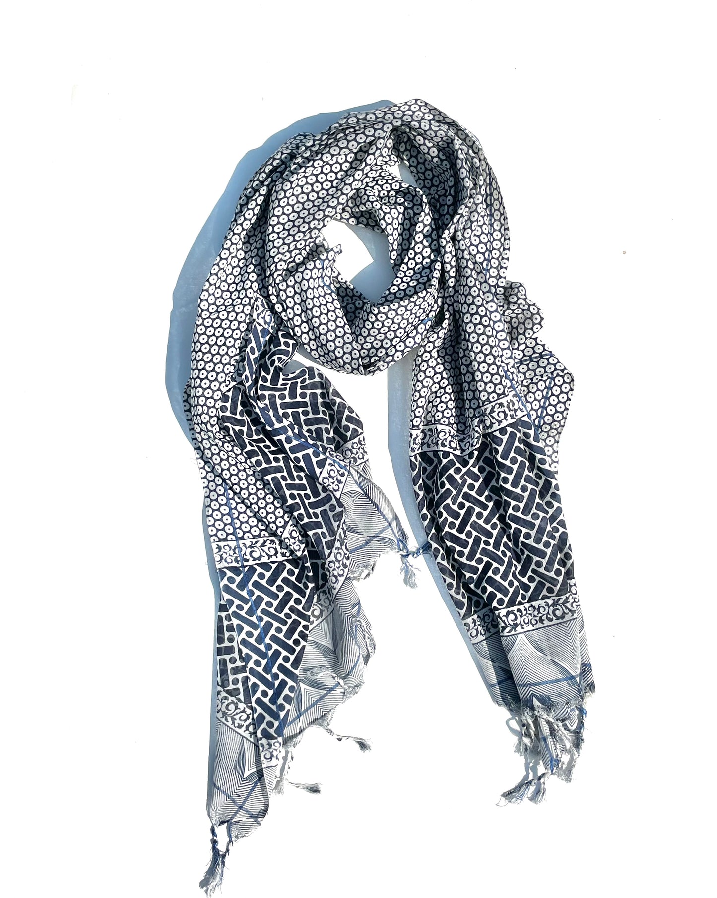 Vani  Indigo Organic cotton shawl