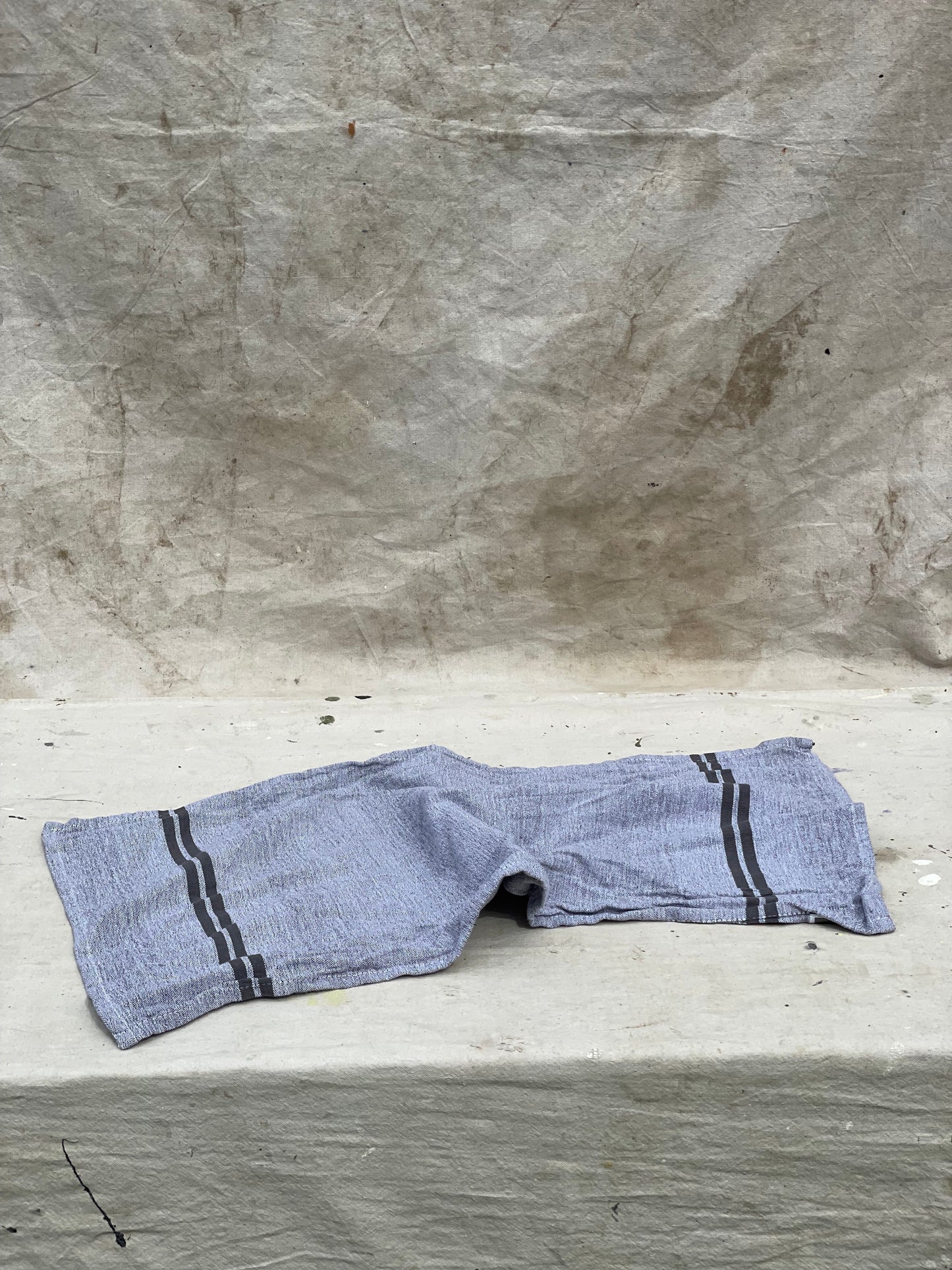 Grey + Oatmeal Heavy Cotton + Linen | Handloom Kitchen Tea Towel